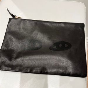 Clare V Black Leather Eyes Bag